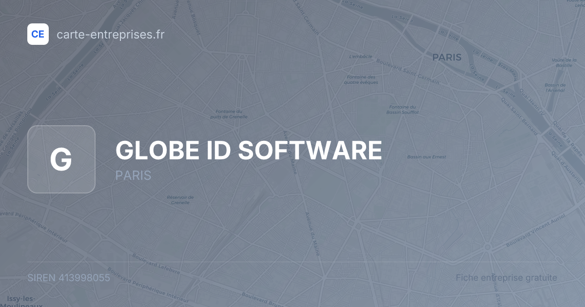 GLOBE ID SOFTWARE — 413998055 — fiche entreprise