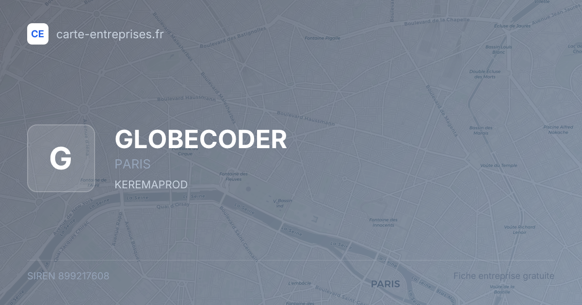 GLOBECODER — 899217608 — fiche entreprise