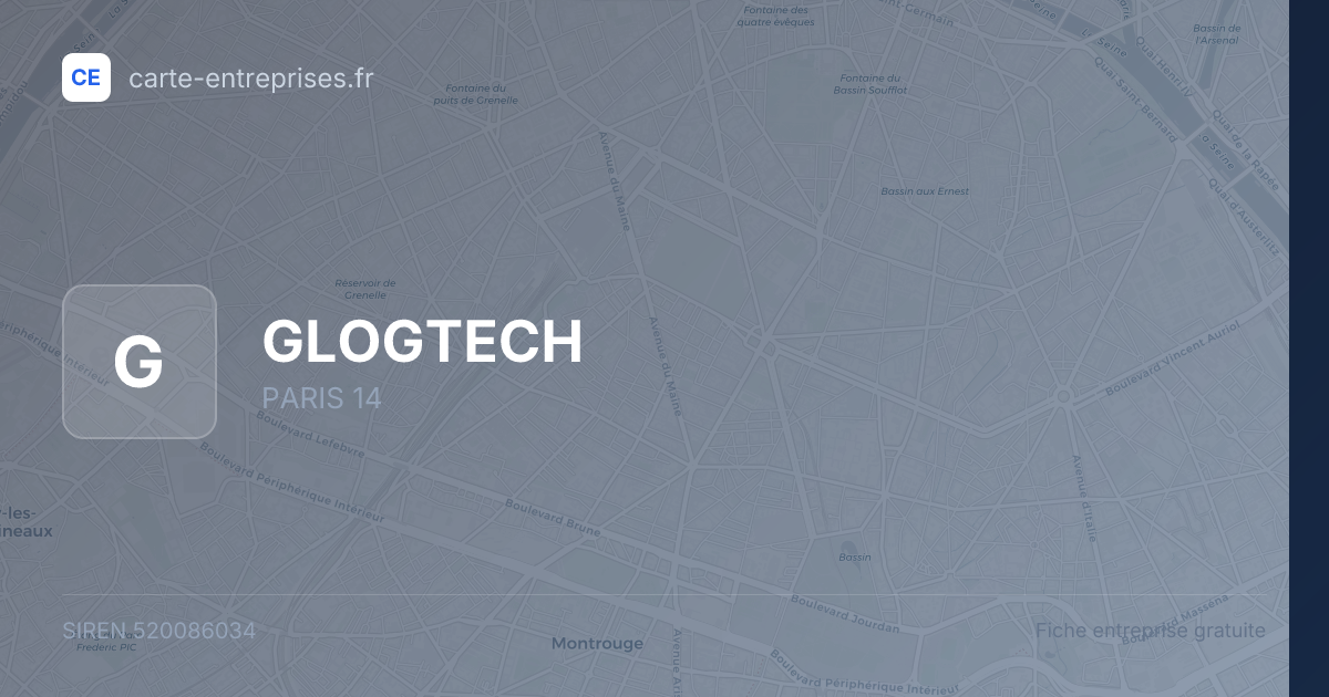 GLOGTECH — 520086034 — fiche entreprise