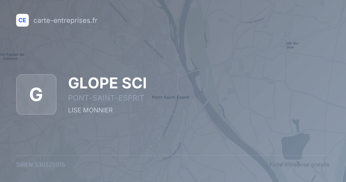 GLOPE SCI — 330525015 — fiche entreprise