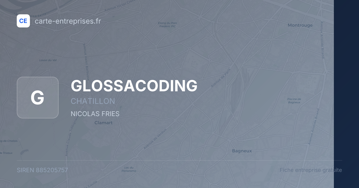 GLOSSACODING — 885205757 — fiche entreprise