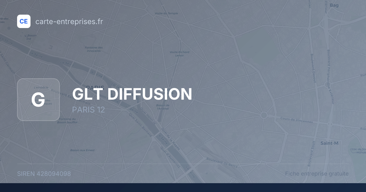 GLT DIFFUSION — 428094098 — fiche entreprise