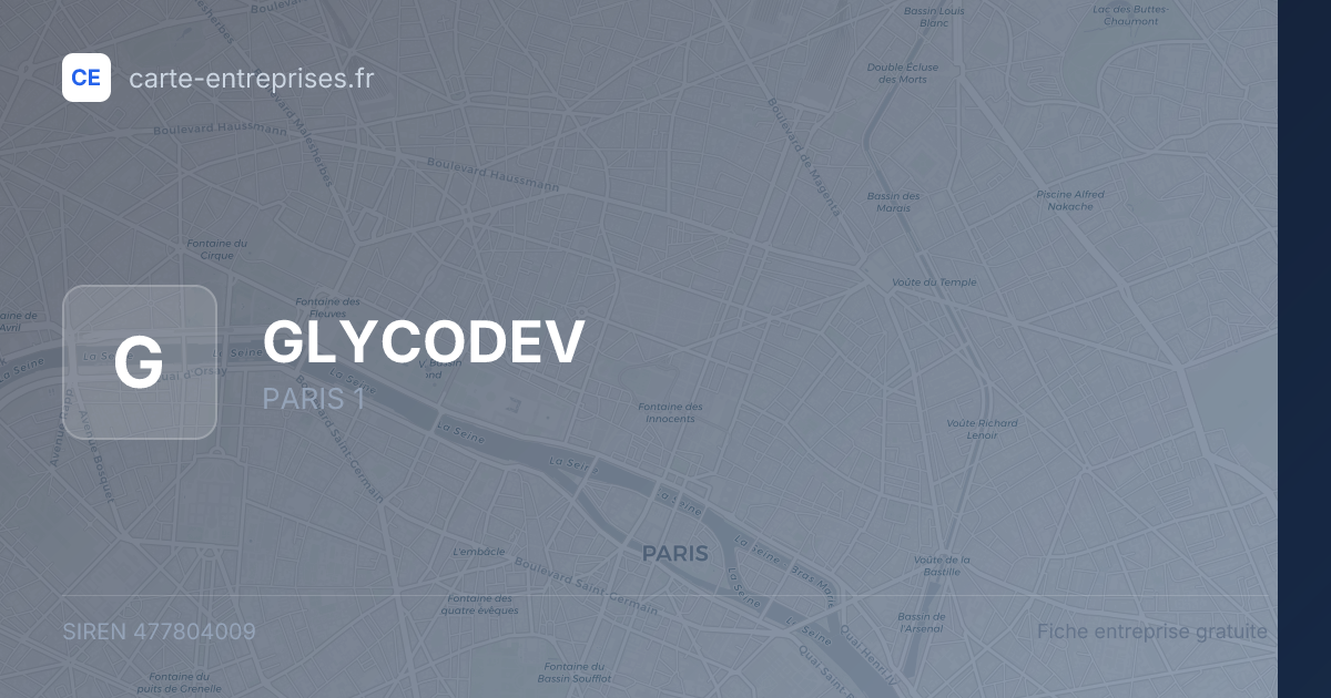 GLYCODEV — 477804009 — fiche entreprise