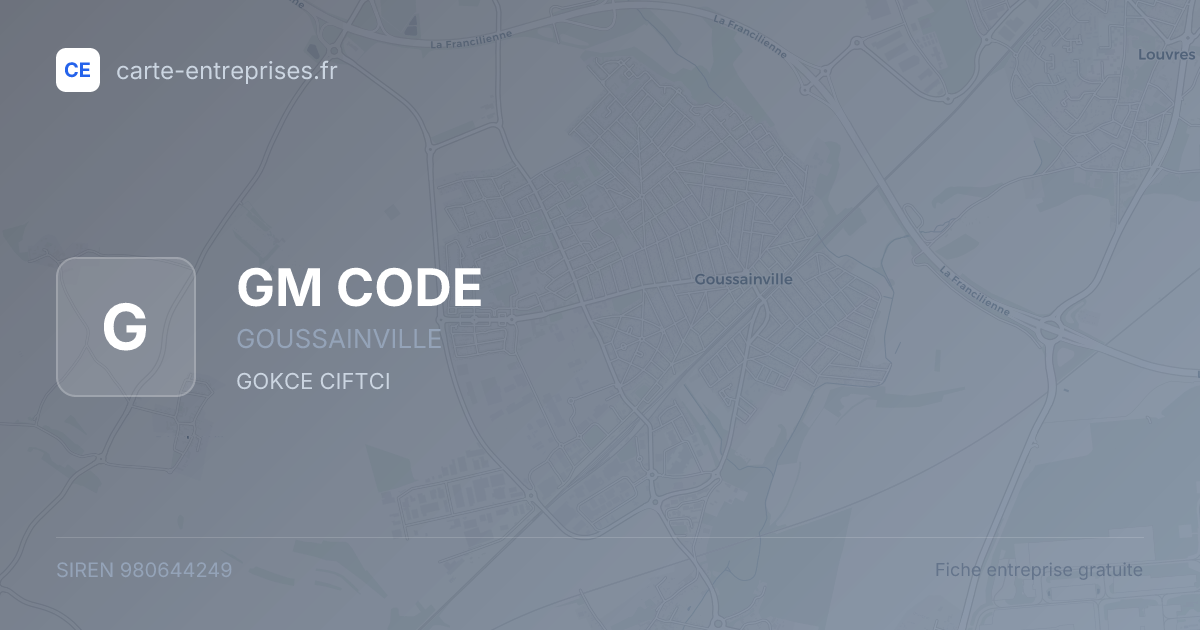GM CODE — 980644249 — fiche entreprise