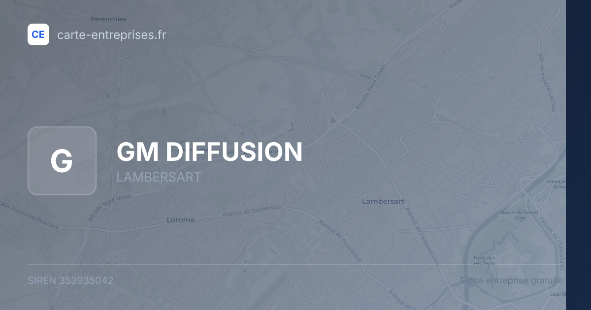 GM DIFFUSION — 353935042 — fiche entreprise