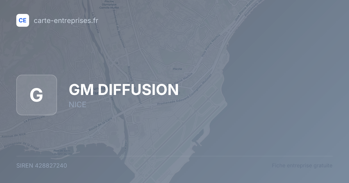 GM DIFFUSION — 428827240 — fiche entreprise