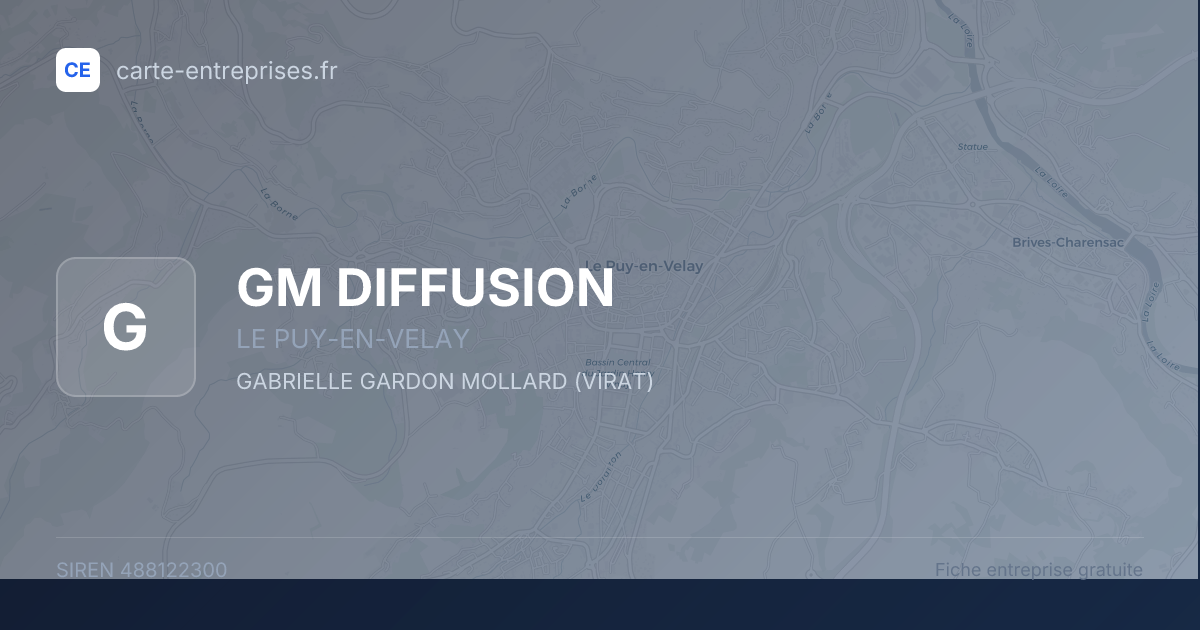 GM DIFFUSION — 488122300 — fiche entreprise