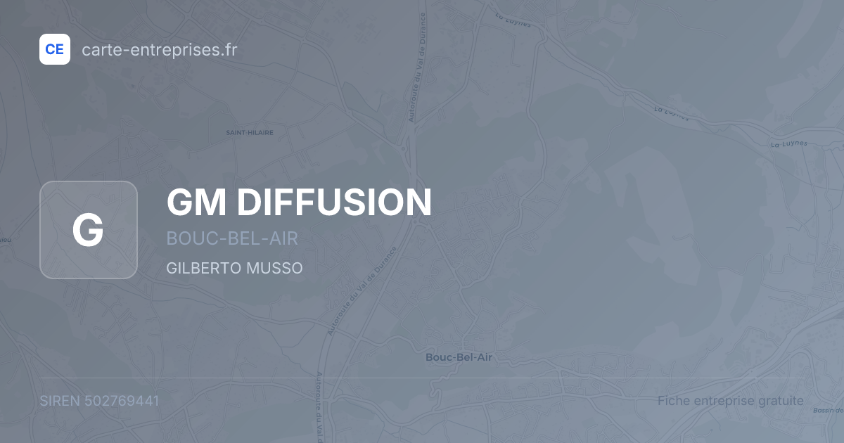 GM DIFFUSION — 502769441 — fiche entreprise