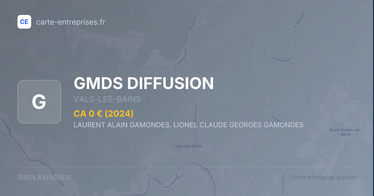 GMDS DIFFUSION — 834503831 — fiche entreprise