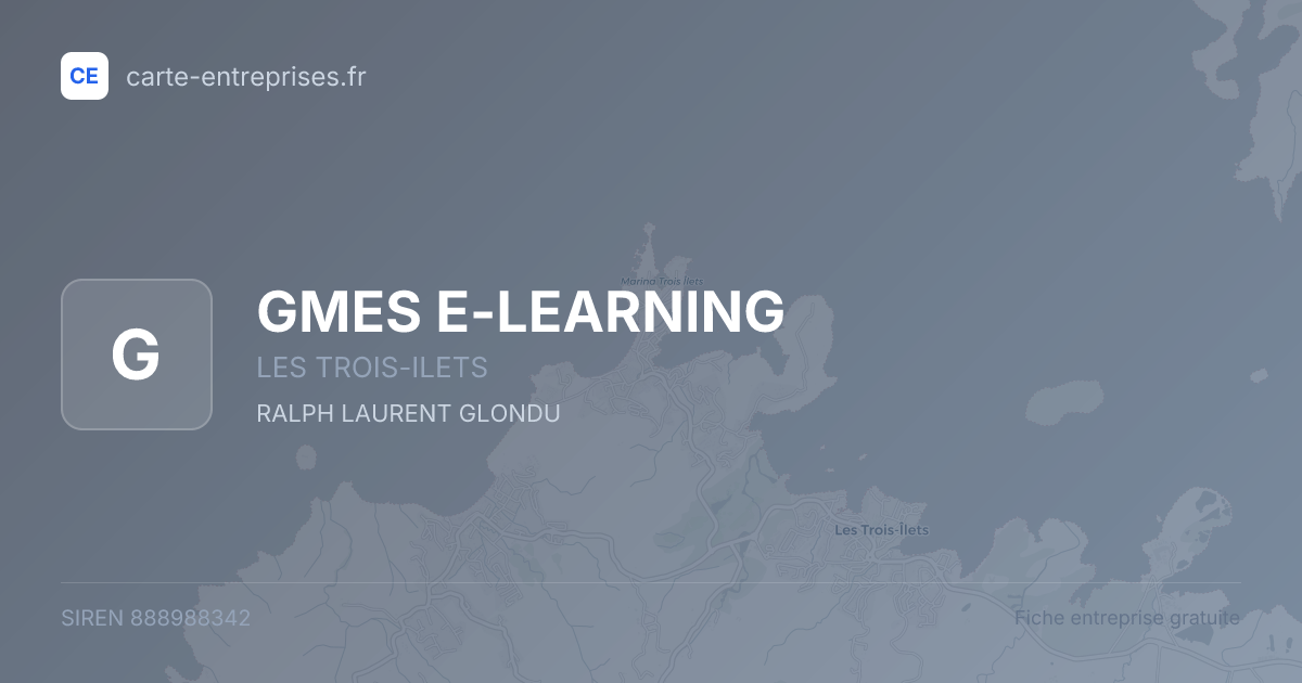 GMES E-LEARNING — 888988342 — fiche entreprise