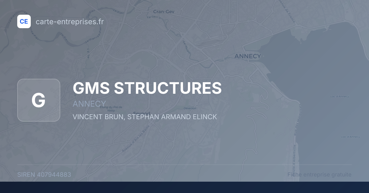 GMS STRUCTURES — 407944883 — fiche entreprise