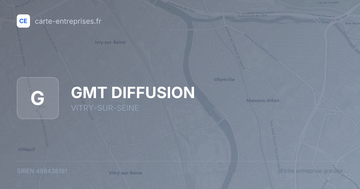 GMT DIFFUSION — 498438191 — fiche entreprise