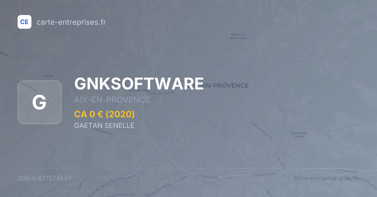 GNKSOFTWARE — 877574640 — fiche entreprise