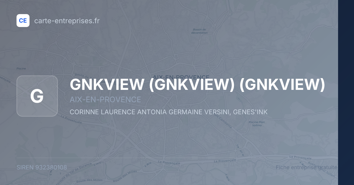 GNKVIEW (GNKVIEW) (GNKVIEW) — 932380108 — fiche entreprise