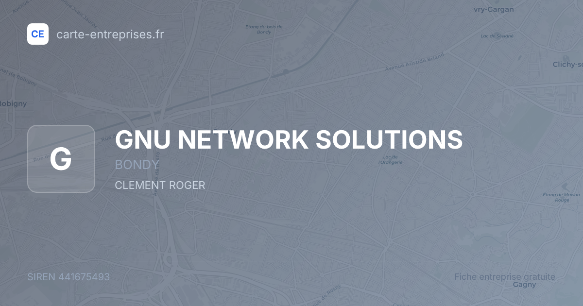 GNU NETWORK SOLUTIONS — 441675493 — fiche entreprise