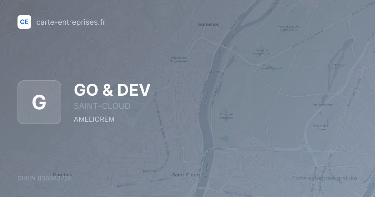 GO & DEV — 838883726 — fiche entreprise