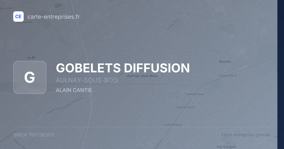 GOBELETS DIFFUSION — 797736303 — fiche entreprise