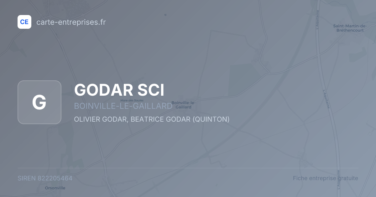 GODAR SCI — 822205464 — fiche entreprise