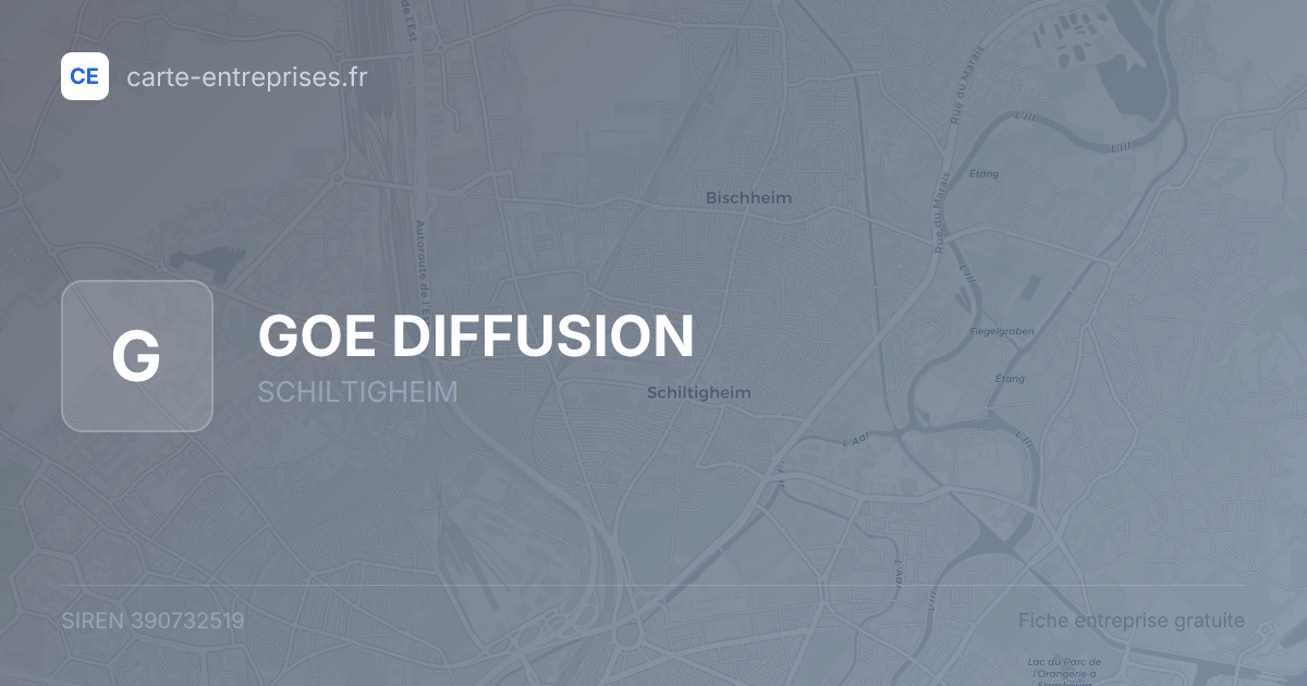 GOE DIFFUSION — 390732519 — fiche entreprise