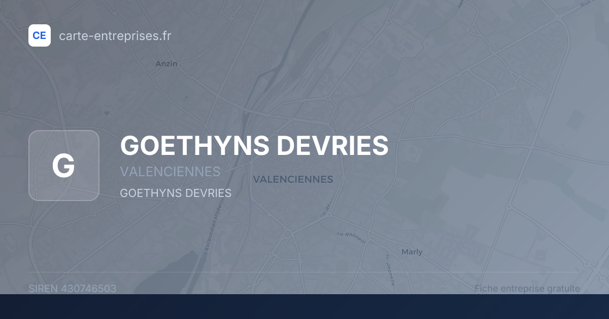 GOETHYNS DEVRIES — 430746503 — fiche entreprise