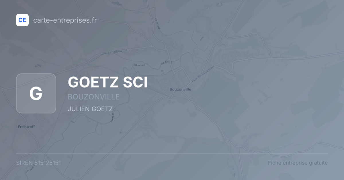 GOETZ SCI — 515125151 — fiche entreprise