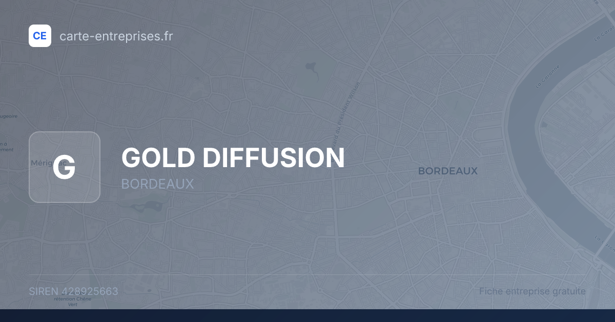 GOLD DIFFUSION — 428925663 — fiche entreprise