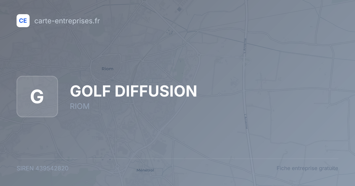 GOLF DIFFUSION — 439542820 — fiche entreprise