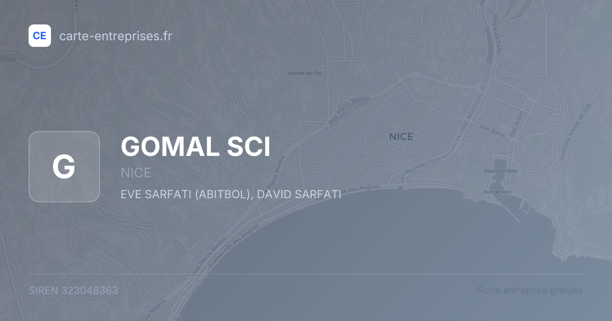 GOMAL SCI — 323048363 — fiche entreprise
