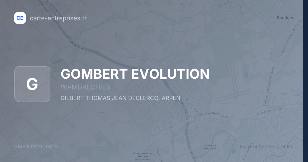 GOMBERT EVOLUTION — 912906625 — fiche entreprise
