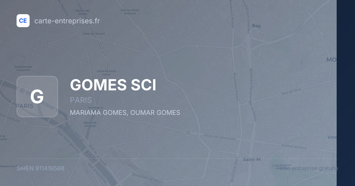 GOMES SCI — 911419588 — fiche entreprise
