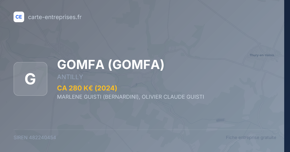 GOMFA — 482240454 — fiche entreprise