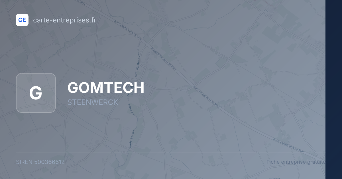 GOMTECH — 500366612 — fiche entreprise