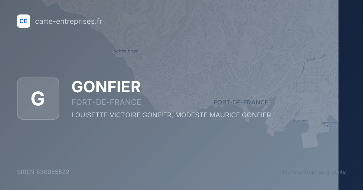 GONFIER — 830955522 — fiche entreprise
