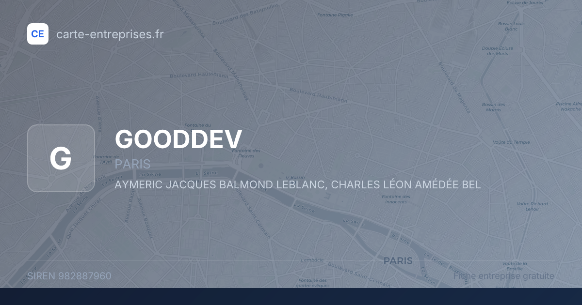 GOODDEV — 982887960 — fiche entreprise