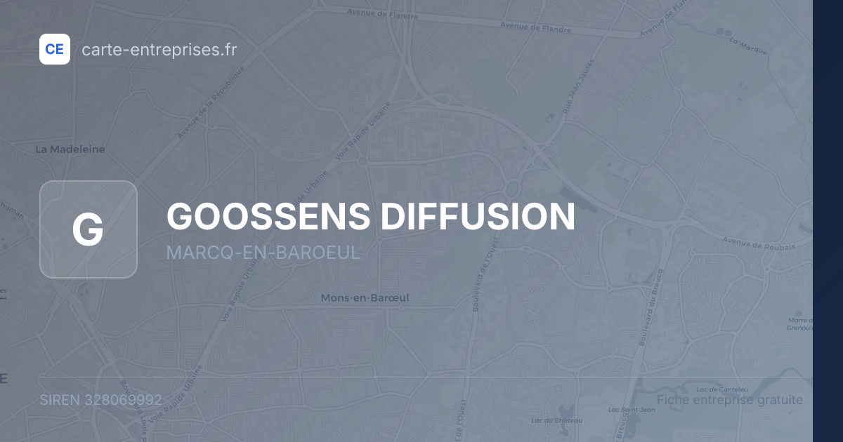 GOOSSENS DIFFUSION — 328069992 — fiche entreprise