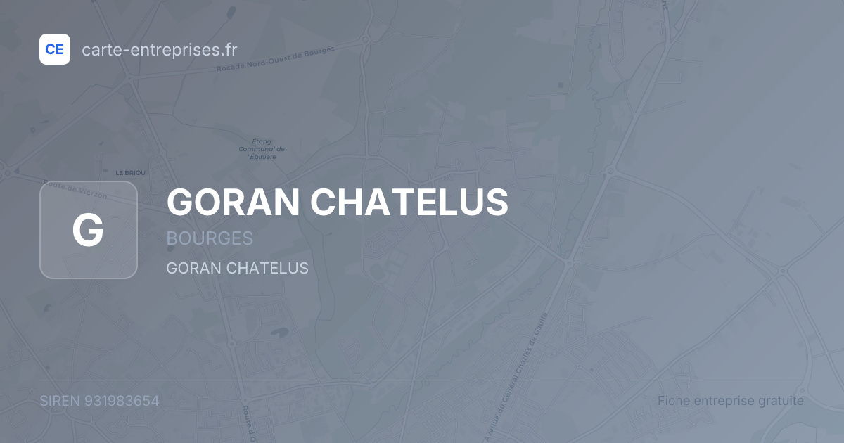 GORAN CHATELUS — 931983654 — fiche entreprise