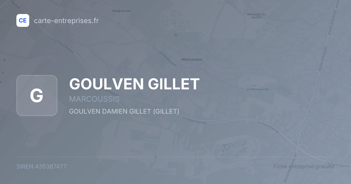 GOULVEN GILLET — 435387477 — fiche entreprise