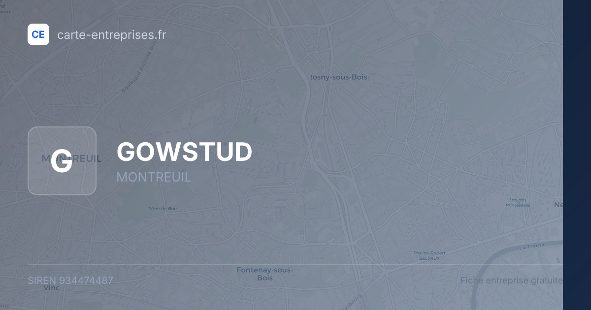 GOWSTUD — 934474487 — fiche entreprise