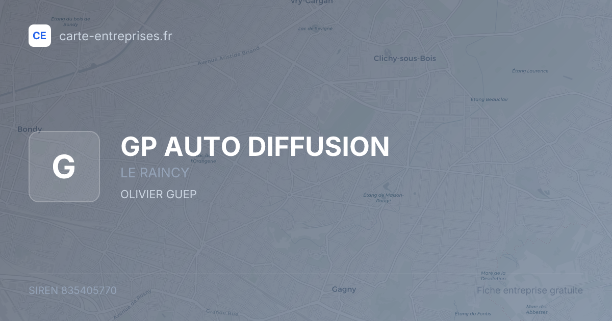 GP AUTO DIFFUSION — 835405770 — fiche entreprise