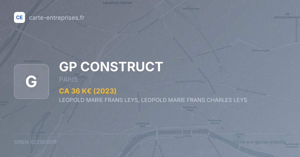 GP CONSTRUCT — 422561506 — fiche entreprise