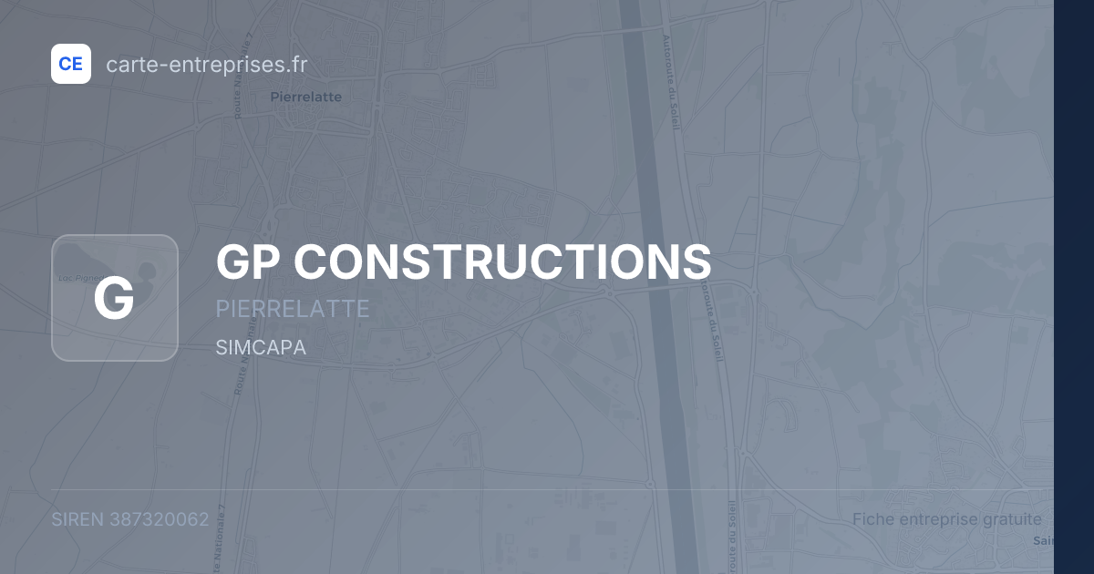 GP CONSTRUCTIONS — 387320062 — fiche entreprise