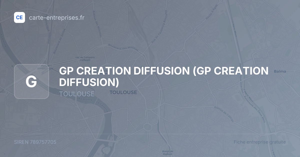 GP CREATION DIFFUSION — 789757705 — fiche entreprise