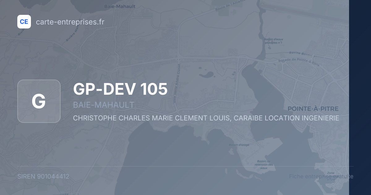GP-DEV 105 — 901044412 — fiche entreprise