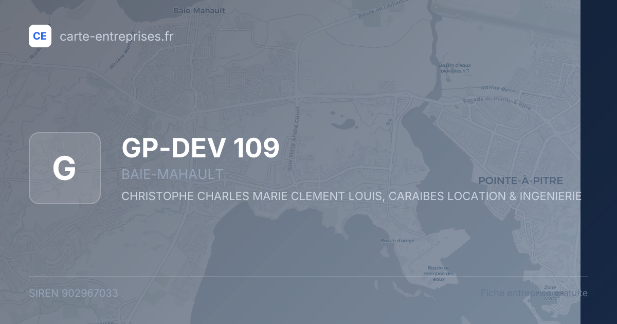 GP-DEV 109 — 902967033 — fiche entreprise