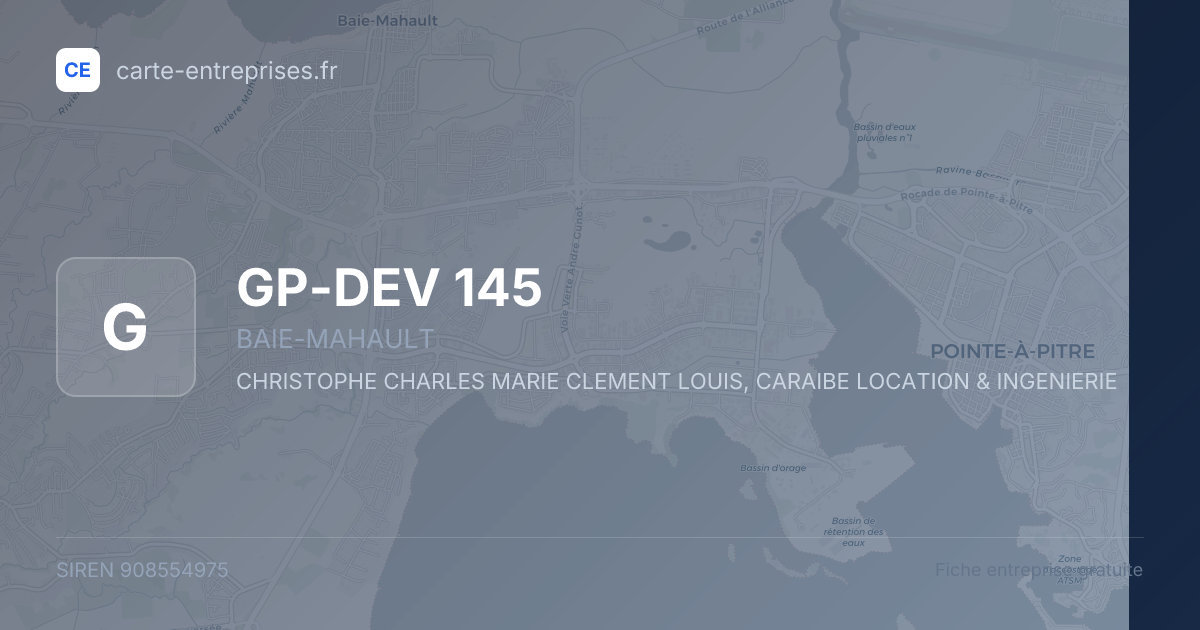 GP-DEV 145 — 908554975 — fiche entreprise