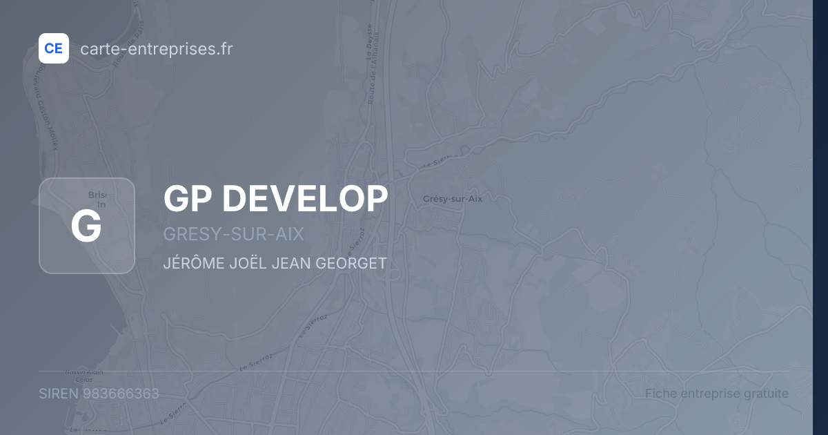 GP DEVELOP — 983666363 — fiche entreprise