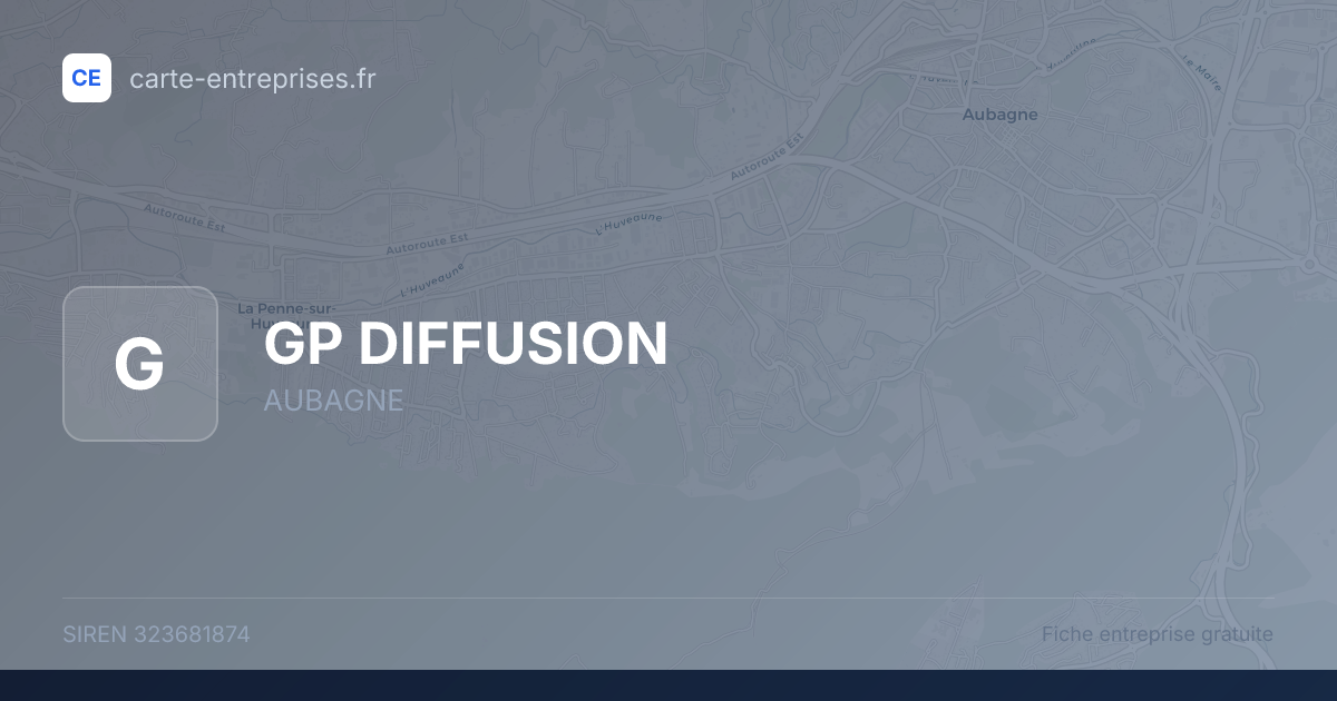 GP DIFFUSION — 323681874 — fiche entreprise