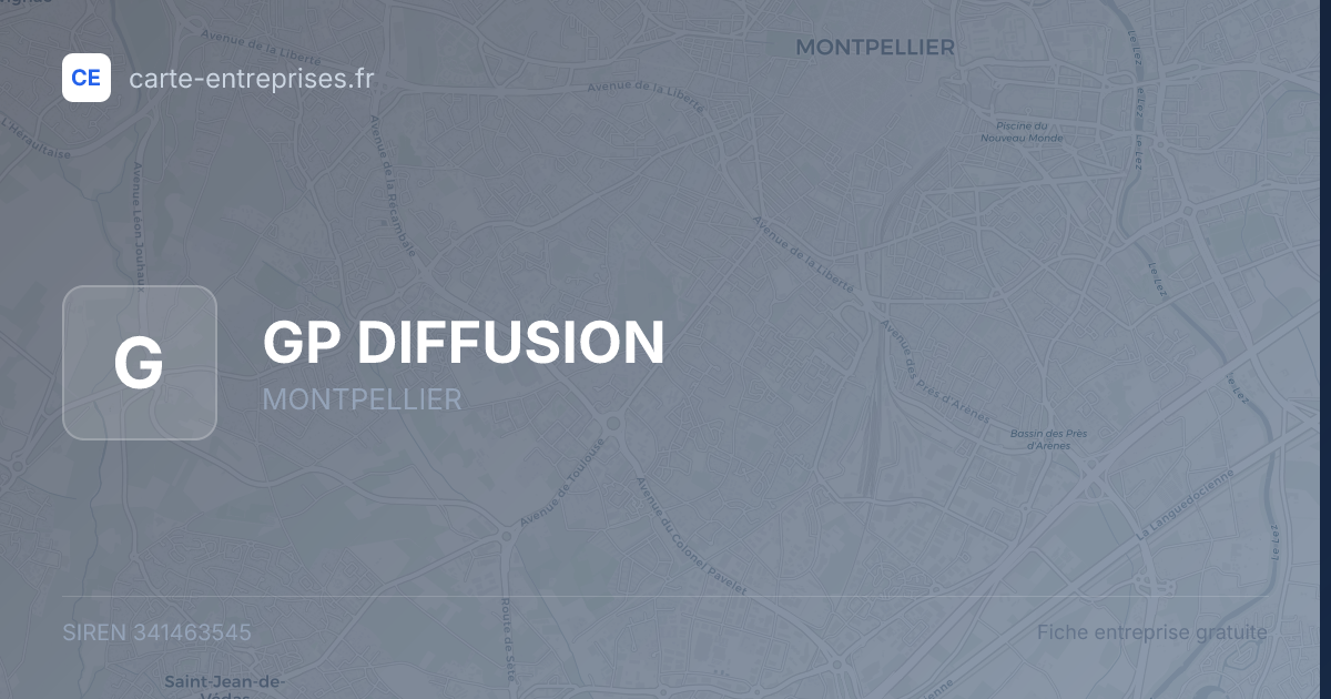 GP DIFFUSION — 341463545 — fiche entreprise