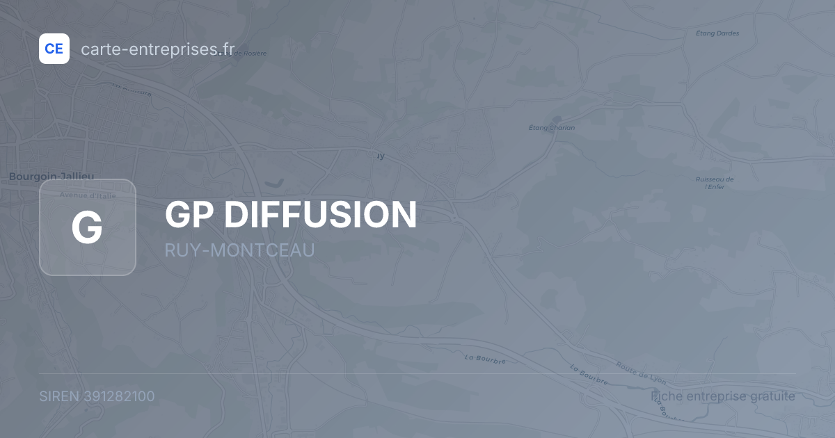 GP DIFFUSION — 391282100 — fiche entreprise