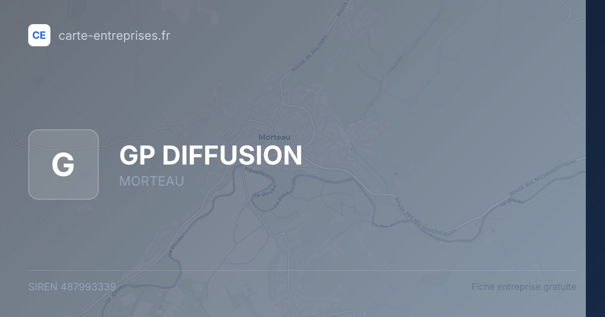 GP DIFFUSION — 487993339 — fiche entreprise